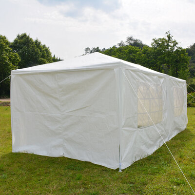 

3m x 6m Outdoor Canopy Party Wedding Tent Gazebo Waterproof with 6 Sides 2 Doors