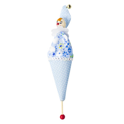

Christmas Barrel Man Doll Cloth Christmas Ornaments Wood Spots Cartoon Doll Creative Childrens Toys Clown Puppet US