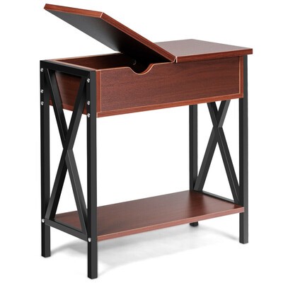 

Flip Top End Table Sofa Side Console Table-Coffee