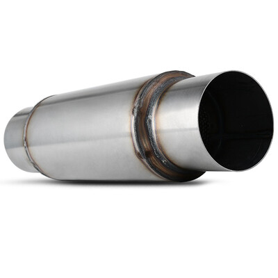 

4 Inch Inlet&Outlet MufflerUniversal Stainless Steel High Performance Exhaust Muffler Deep Sound for Cars18 Inch Overall Length