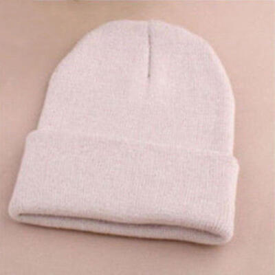 

Fashion Men\s Women Solid Color Beanie Knitted Hip-Hop Winter Warm Dance Hat