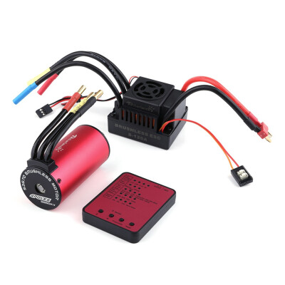 

Tailored S3670 2650KV Sensorless Brushless Motor 120A ESC Program Card For 18 RC Car