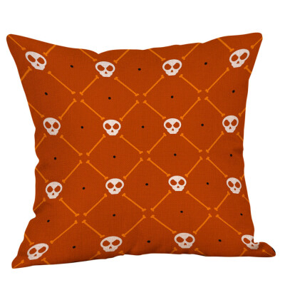 

Toponeto Happy Halloween Pillow Cases Linen Sofa Cushion Cover Home Decor