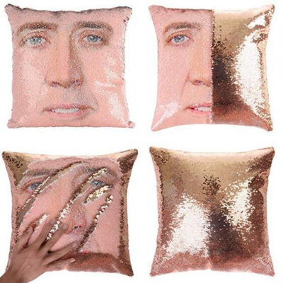 

Super Shining Trump Reversible Color Changing Pillow Case Magical Cushion Cover Sequins Pillow Cover