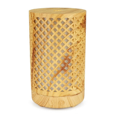 

Openwork Wood Grain Ultrasound Aroma Diffuser Household Ultrasound Humidifier Bedroom Essential Oil Aromatherapy MachineYX125 Lig