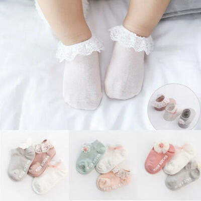 

Cute Baby Kids Girls Toddlers Soft Cotton Lace Bow Princess Ankle Socks Tights