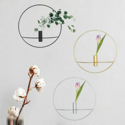 

New Wall Mounted Round Tea Light Candle Holder Metal Candlestick Home Decor UK