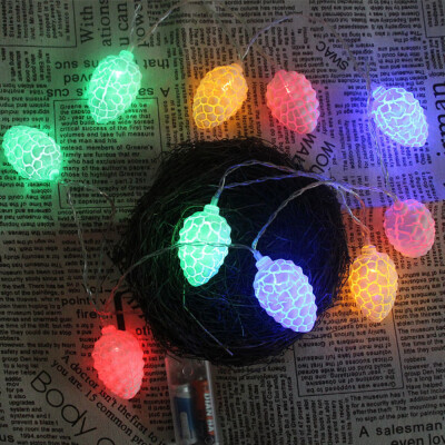 

Tailored 15M 10LED Pine Cones Battery Box Light String Party Wedding Decor Lights MR
