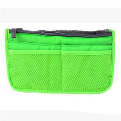 

Gobestart Portable Multifunction Dual Zipper Storage Bag Cosmetic Organizer Holder BU