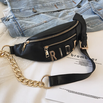 

Chest bag female 2019 new Korean version of the tide fashion sports running wild Messenger small pockets ins personality letters