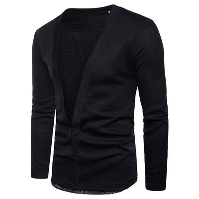 

Fashion Mens V Neck Cardigan Knitted Plain Button Designer Jumper Sweater Top