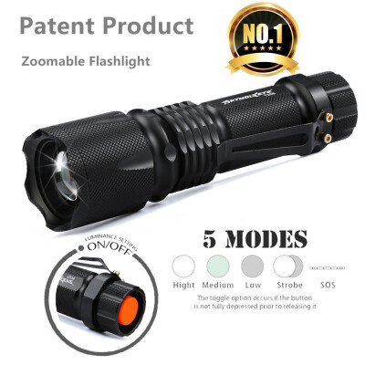 

Saidsome Ultra Bright 5 Mode XML T6 5000LM Zoomable Led Flashlight Torch Lights flashlight lamp