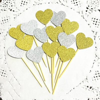 

FUNNYBUNNY Funny Hearts Cake Decorations Toppers Picks for Wedding&Baby Birthday 10 Counting Christmas Decorations for Home