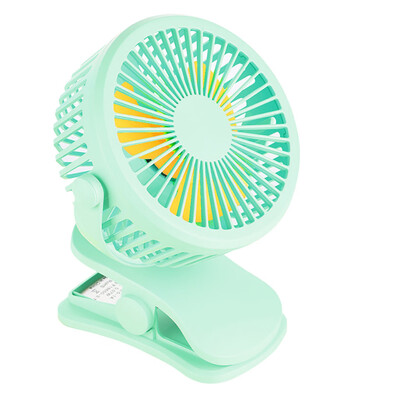 

Siaonvr Portable USB Rechargeable Clip On Fan Night Light 360° Rotatable Desk Mini Fan