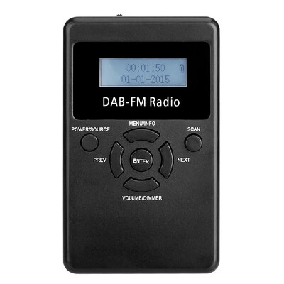 

Portable Digital DAB FM RDS Radio Pocket Digital DAB Stereo Lossless Receiver with Earphone Lanyard 12" Display Screen