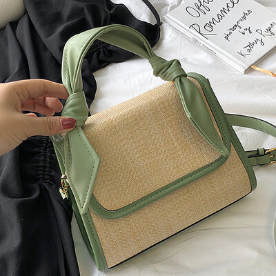 

Tide weave small square bag Korean version of simple wild women bag shoulder diagonal handbags