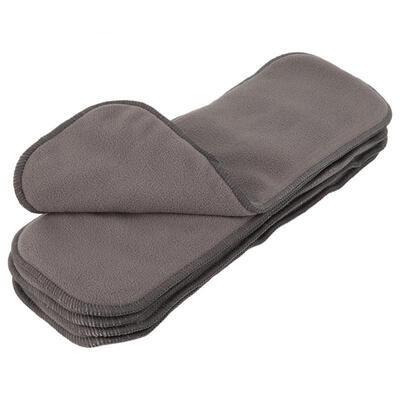 

Greensen 5Pcs Baby Soft Nappy Liners Insert Reusable Washable 4 Layers Diapers Bamboo charcoal Grey