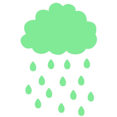 

Waterproof Clouds Raindrops Wall Stickers Luminous PVC Home Decor Decals