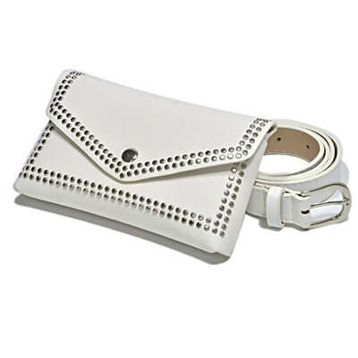 

Ladies Phone BagWomen Rivet Waist Pack Casual Waist Bag Belt Bags Travel Pillow Wallet Fanny Pack