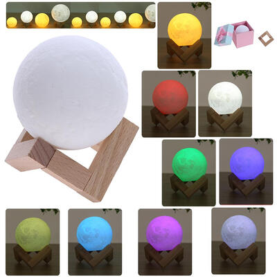 

3D Moon Lamp USB LED Night Light Moonlight Gift Touch Sensor Color Changing