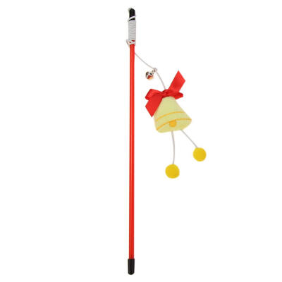 

Cat Tease Stick with Bell Rod Teaser Wand Feather Interactive Pole Toys