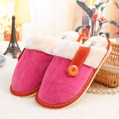 

Rose Womens Soft Warm Indoor Cotton Slippers Home Anti-slip Shoes