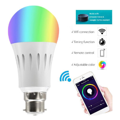 

2198 Smart WIFI LED Bulb WIFI Light RGB Multicolor LED Bulb 9W E2627 Dimmable Light Phone Remote Control Compatible with Alexa Go