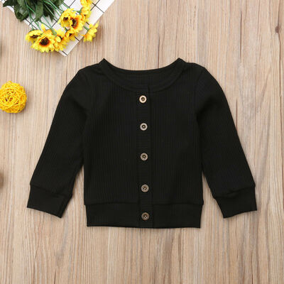 

Newborn Infant Baby Girl Boy Clothes Front Open Knit Sweater Romper Top Jumpsuit