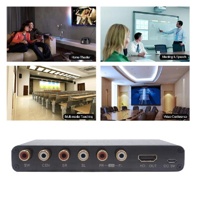 

HD Audio Converter SPDIF w 35mm Stereo HD Audio Adapter HD Extractor Support 3D 4K EU Plug