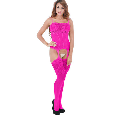 

Toponeto Women Open Crotch Mesh Lingerie Hollow Fishnet BabyDoll Underwear Nightwear