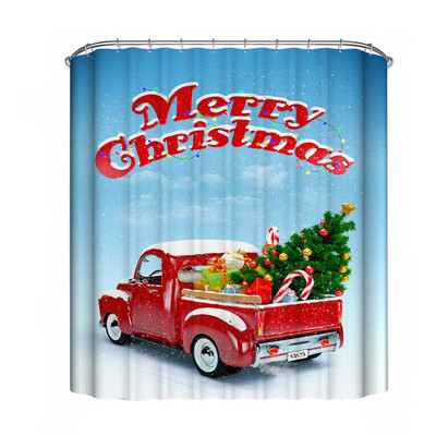 

Gobestart Christmas Waterproof Polyester Bathroom Shower Curtain Decor With Hooks New F