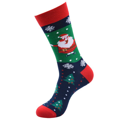 

Gobestart Casual Work Business Socks 3D Christmas Santa Elk Printing Medium Sports Socks