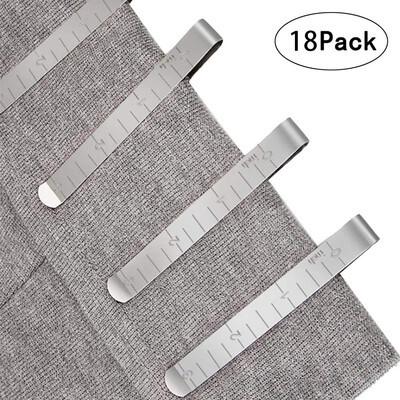 

JPGIF Sewing Clips Stainless Steel Hemming Clips Measurement Ruler Quilting Supplies