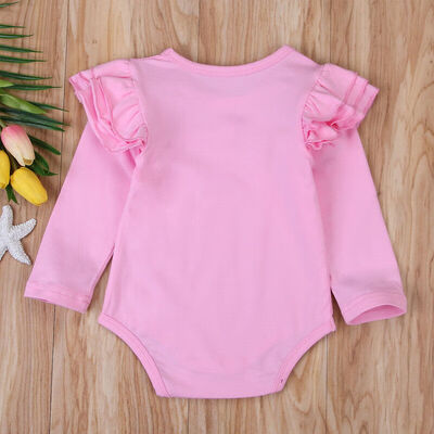 

Newborn Toddler Baby Girls Summer Romper Bodysuit Long Sleeve Outfits Jumpsuit