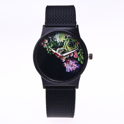 

〖Follure〗Womens Fashion Picture Design Silicone Band Analog Alloy Quartz Wrist Watch A
