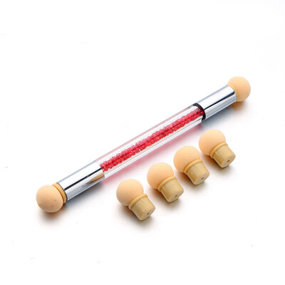 

Toponeto Set Glitter Powder Picking Dotting Gradient Pen Brush 6Sponge Nail Art Tools