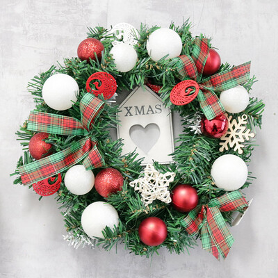 

Tailored 30cm Christmas Wreath Door Wall Ornament Garland Decoration Christmas Present