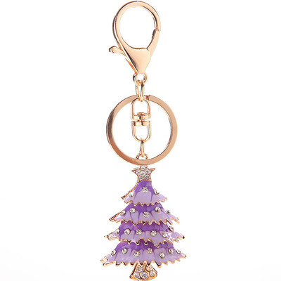

Exquisite Christmas Day Gift Christmas Tree Creative Keychain Car Pendant Diamond Bag Charm