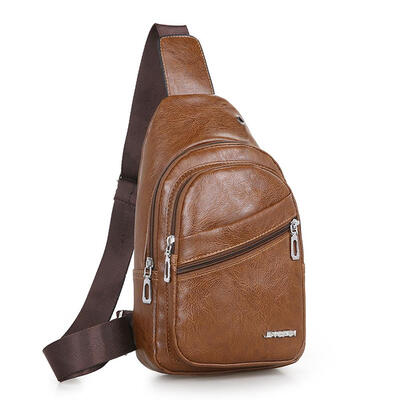 

PU Leather Shoulder Waist Belt Packs Sports Men Casual Crossbody Chest Bags