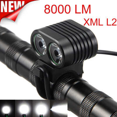 

Saidsome 8000Lumen 2x XM-L2 LED Cycling Front Bicycle Bike light Headlight Headlamp flashlight lamp