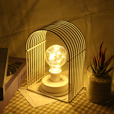 

Gobestart Decorative Party LED Wrought Iron House Shape Bulb Night Light Christmas Party