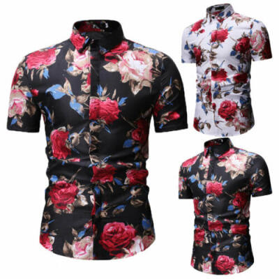 

Fashion Men Luxury Shirts Casual Stylish Slim Fit Short Sleeve Dress T Shirt