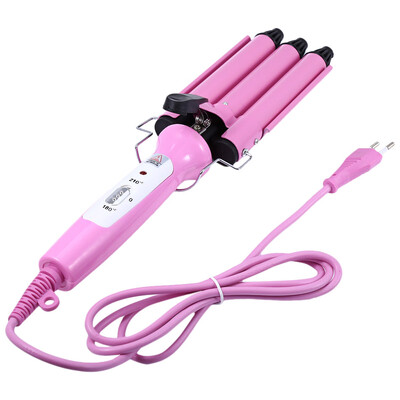 

Professional Hair Curling Waver Ceramic Iron 3 Barrel Clamp Wave Curler