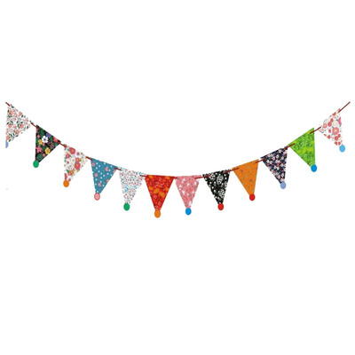 

Hot sale Multi-color Pennants Bunting Banner WeddingValentines daybirthday party Flags Hang Garland Home Decoration Supplies