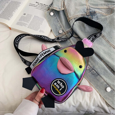 

Japanese&Korean soft sister cute cartoon duckling breast bag female oblique satchel student girl 100 personality bag
