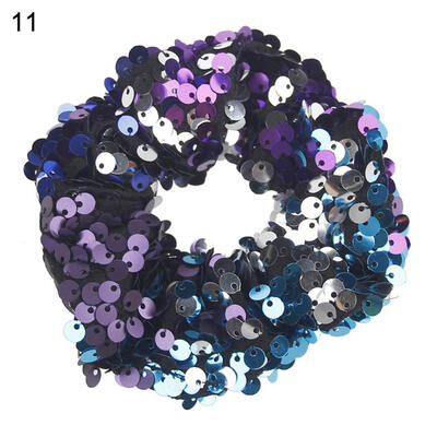 

Fashion Reversible Sequins Elastic Girls Women Hair Tie Rope Party Head Decor