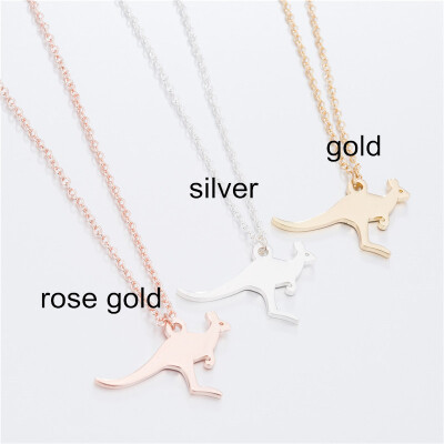 

Stainless Steel Necklace Silver Gold Chain Minimalist Choker Origami Elephant Koala Bear Cat Dainty Necklace For Women Jewelry