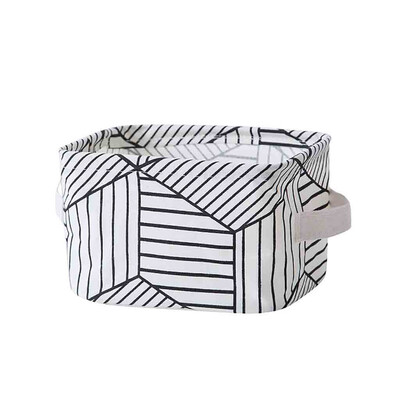 

Toponeto Home Fabric Basket Box Storage Ornaments Linen Cosmetic Case Desktop Stationery