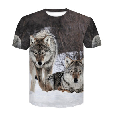 

Toponeto Fashion Mens 3D Printing Creative Round Neck Casual Short Shirts Top Blouse