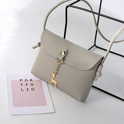 

Women Leather small shoulder bag 2019 Fashion Women Cross Body Bag With Deer Toy Ladies Party Purse Clutches Mini Handbag W0077